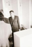 1949. május 14. Budapest, a Gamma Gyár új tanműhelyét avatja fel Kossa István miniszter, Rózsa Györg...