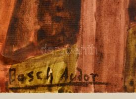 Basch jelzéssel: Asztali csendélet. Akvarell, papír, 42×30 cm