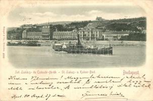 1898 Budapest II. Lukács és Császár fürdő, Mátyás király (később Struden) oldalkerekes személyszállító gőzhajó