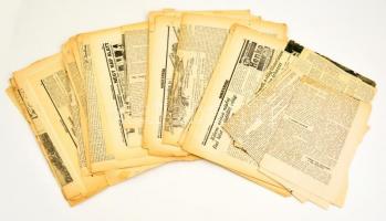 cca 1933 Cserkészekkel, a Gödöllői Jamboreeval foglalkozó újságcikkek gyűjteménye. Kb 60 db kivágás.