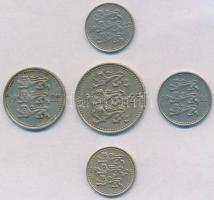 Észtország 1922. 1M Cu-Ni + 3M Cu-Ni + 5M Cu-Ni + 1924. 1M Ni-Br + 1925. 10M Ni-Br T:2
Estonia 1922...