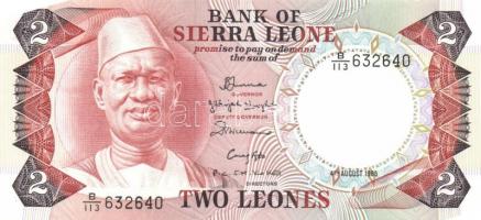 Sierra Leone 1981-85(1974-80). 50c, 1L, 2L, 5L, 10L komplett sor! T:I