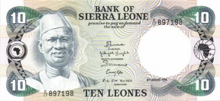 Sierra Leone 1981-85(1974-80). 50c, 1L, 2L, 5L, 10L komplett sor! T:I