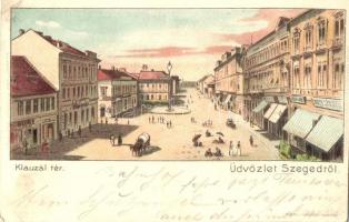 1899 Szeged, Klauzál tér, Endrényi Imre kiadása, Kosmos litho (fa)