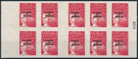 Forgalmi felülnyomott öntapadós bélyegfüzet, Definitive overprinted self-adhesive stamp booklet