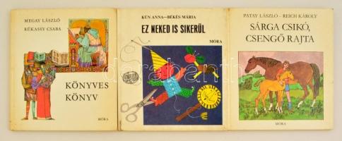 3 db mesekönyv, gyermekkönyv: Sárga csikó,. csengő rajta.  Kún Anna; Békés Mária: Ez neked is sikerül.; Megay László: Rékassy Csaba. Bp., Móra.