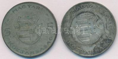 1947. 5Ft Ag "Kossuth" (2x) T:2- patina