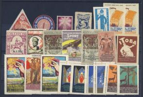 1906-1947 23db külföldi díszes kiállítási levélzáró