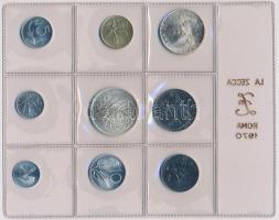 Olaszország 1970. 1L-1000L (9xklf) forgalmi sor fóliatokban, közte 1970R 500L Ag, 1970. 1000L Ag &qu...