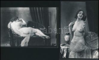 cca 1930 Demeter Károly (1892-1983) párizsi korszakából való, 4 db szolidan erotikus felvétel, vinta...