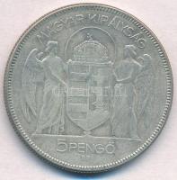 1930. 5P Ag "Horthy jobbra" T:2- 
Adamo P8
