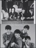 cca 1967 Beatles együttes, 4 db mai nagyítás Fekete György (1904-1990) budapesti fényképész hagyatékából, 17,5x12,5 cm és 12,5x9 cm között