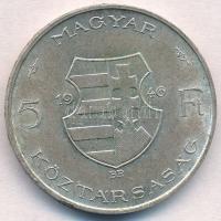 1946. 5Ft Ag "vastag Kossuth" T:1-,2 kis patina
Adamo F8