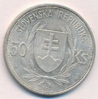 Szlovákia 1944. 50K Ag "Függetlenség 5. évfordulója" T:2 
 Slovakia 1944. 50 Korun Ag &qu...