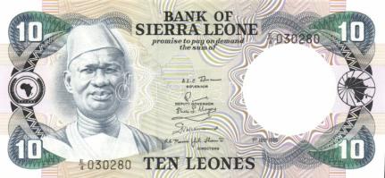 Sierra Leone 1980.7.1. 10L fny nélkül! T:I