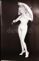 cca 1975 Kiegészítők akt felvételekhez, 5 db vintage negatív (24x36 mm) + 2 db vintage fotó (a negat...