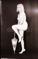 cca 1975 Kiegészítők akt felvételekhez, 5 db vintage negatív (24x36 mm) + 2 db vintage fotó (a negat...