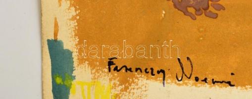 Ferenczy jelzéssel: Palántázók. Vegyes technika, papír,  16×22 cm