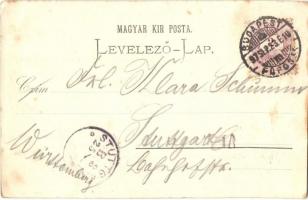 1897 (Vorläufer!) Budapest XIII. Vígszínház, építkezés, Ekek Transmission gépek reklám (EK)