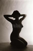 cca 1977 Műtermi gyakorlatok, szolidan erotikus felvételek, 33 db vintage negatív, 24x36 mm