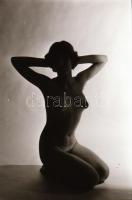 cca 1977 Műtermi gyakorlatok, szolidan erotikus felvételek, 33 db vintage negatív, 24x36 mm