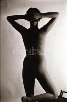 cca 1977 Műtermi gyakorlatok, szolidan erotikus felvételek, 33 db vintage negatív, 24x36 mm