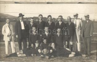 1924 Dicsőszentmárton, Tarnaveni, Diciosanmartin; Nitrogén Sport Klub, labdarúgok, foci, hátoldalon névsor / Club Sportiv Nitrogen / Nitrogen Sport Club, football players, names on the backside. photo