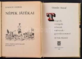3 db gyermek ismeretterjesztő könyv: Tárgyak, emberek virágok gyerekszemmel; Lukácsy András: Népek j...