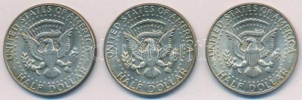 Amerikai Egyesült Államok 1968D 1/2$ Ag "Kennedy" (3x) T:2
USA 1968D 1/2 Dollar Ag "...