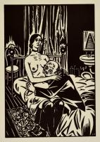 Frans Masereel (1889-1972): 10 db fametszet, papír, jelzettek a metszeten, 16x11 cm