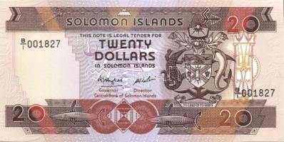 Salamon szigetek 1986. 2$, 5$, 10$, 20$, 50$ komplett sor! T:I