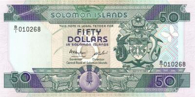 Salamon szigetek 1986. 2$, 5$, 10$, 20$, 50$ komplett sor! T:I