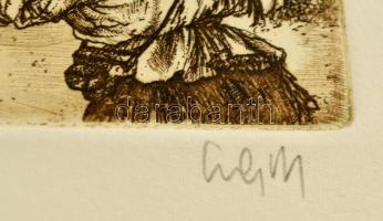 Olvashatatlan jelzéssel: Mátyás templom és Halászbástya. Rézkarc, papír, 12,5×8 és 9,5×8 cm