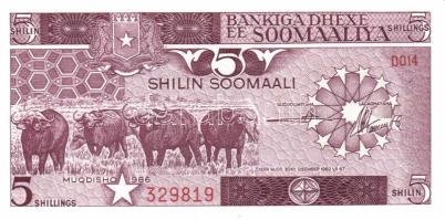 Szomália 1983+1986. 5Sh (2x) klf évszámmal T:I