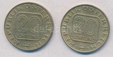 Ausztria 1993. 20Sch Cu-Ni-Al "A georgenbergi szerződés 800. évfordulója" + 1993. 20Sch Cu...