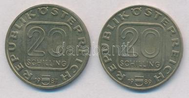 Ausztria 1987. 20Sch Cu-Ni-Al "Johan Ernst von Thun születésének 300. évfordulója" + 1989....
