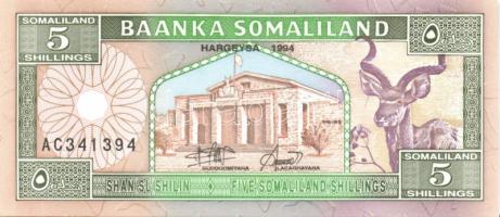 Somaliland 1994-96. 5Sh, 10Sh, 20Sh, 50Sh T:I