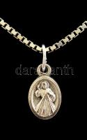 Ezüst (Ag) venezianer nyaklánc, Mária függővel, jelzett, h: 51 cm, 1,3×0,9 cm, nettó: 6,2 g