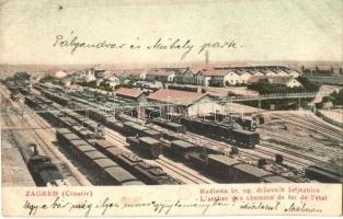 1906 Zagreb, Zágráb, Agram; Radiona kr. ug. drzavnih zeljeznica / workshop of the railway station (wet corner)