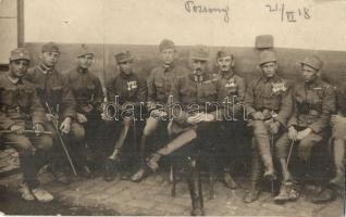 1918 Osztrák-magyar katonák és tisztek Pozsonyban / WWI Austro-Hungarian K.u.K. soldiers and officers in Bratislava. photo (EK)