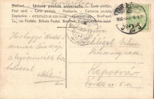 1906 Zagreb, Zágráb, Agram; Húshagyókeddi felvonulás menete humoros járművekkel, Englezki Magazin, J...