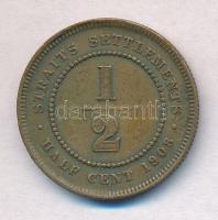 Straits Settlements / Brit gyarmat 1908. 1/2c Br "VII. Eduárd" T:2-
Straits Settlements /...