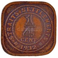 Straits Settlements / Brit gyarmat 1932. 1/4c Br "V. György" Katalógusban nem szerepel ez ...