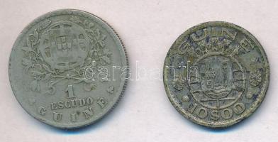 Bissau-Guinea 1933. 1Esc Ni-Br + 1952. 10Esc Ag T:2-
Guinea-Bissau 1933. 1 Escudo Ni-Br + 1952. 10 ...