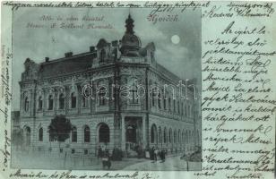1899 Újvidék, Novi Sad; Adó és vámhivatal, este / tax and customs office, night