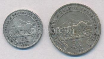 Kelet-Afrika / Kelet-Afrika és Uganda Protektorátus 1906. 25c Ag + 50c Ag "VII. Eduárd" T:...