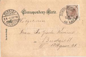 1896 (Vorläufer!) Schönberg am Kamp, Kalvarienberg, Schlossberg / calvary and castle, folklore. Art ...