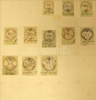 1854-1948 KÖLBIA-HOLLANDER-ÖRVÖS berakóban 1100db illeték, okmánybélyeg