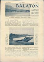 1916 Balaton, A Balatoni Szövetség hivatalos értesítője. IX. évf. 4-5. száma. Sok képpel és hirdetéssel