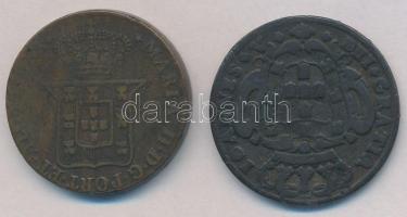 Portugália 1752. 10r Cu + 1833. 40r Br T:2-
Portugal 1752. 10 Reis Cu + 1833. 40 Reis Br C:VF